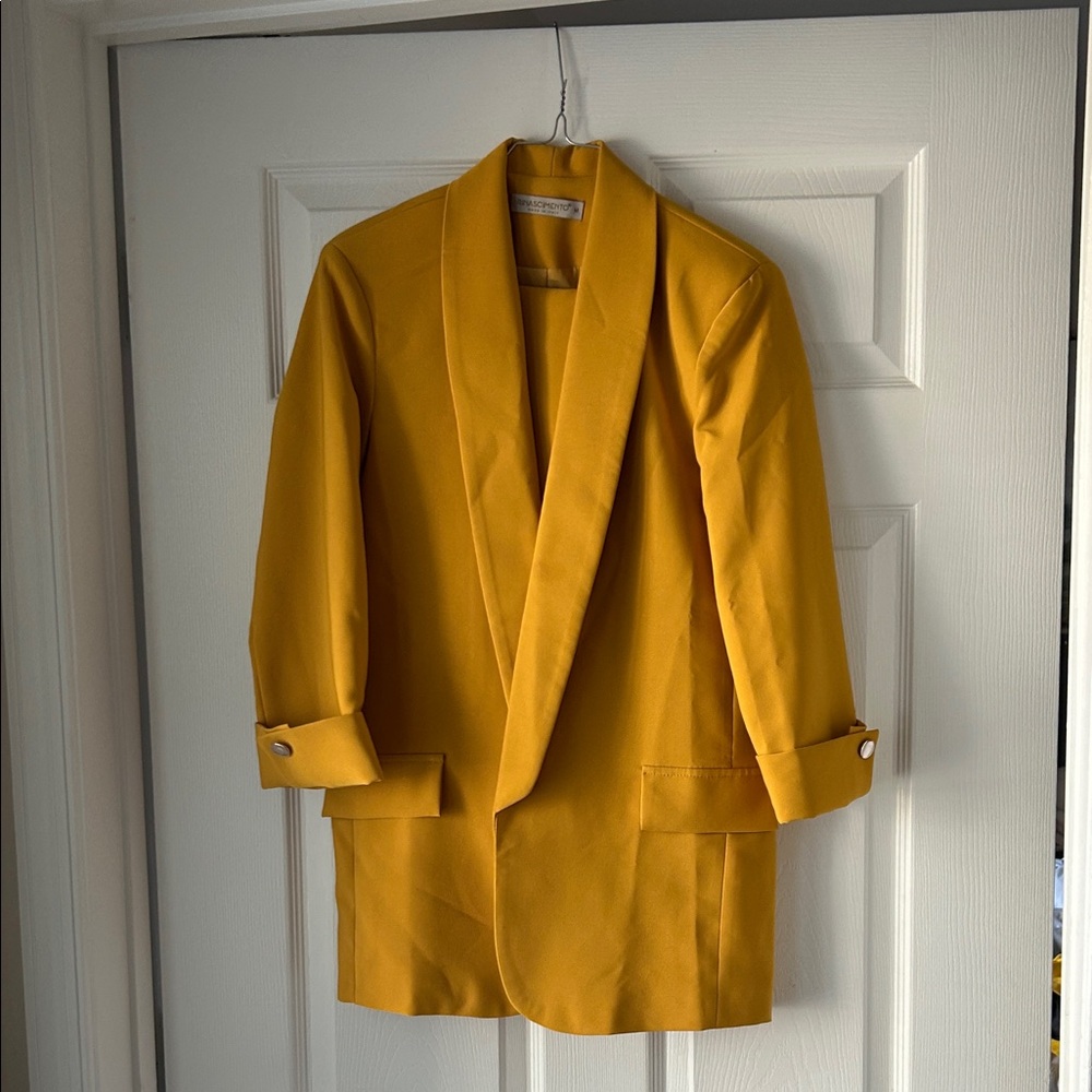 Rinascimento Mustard Yellow Pantsuit